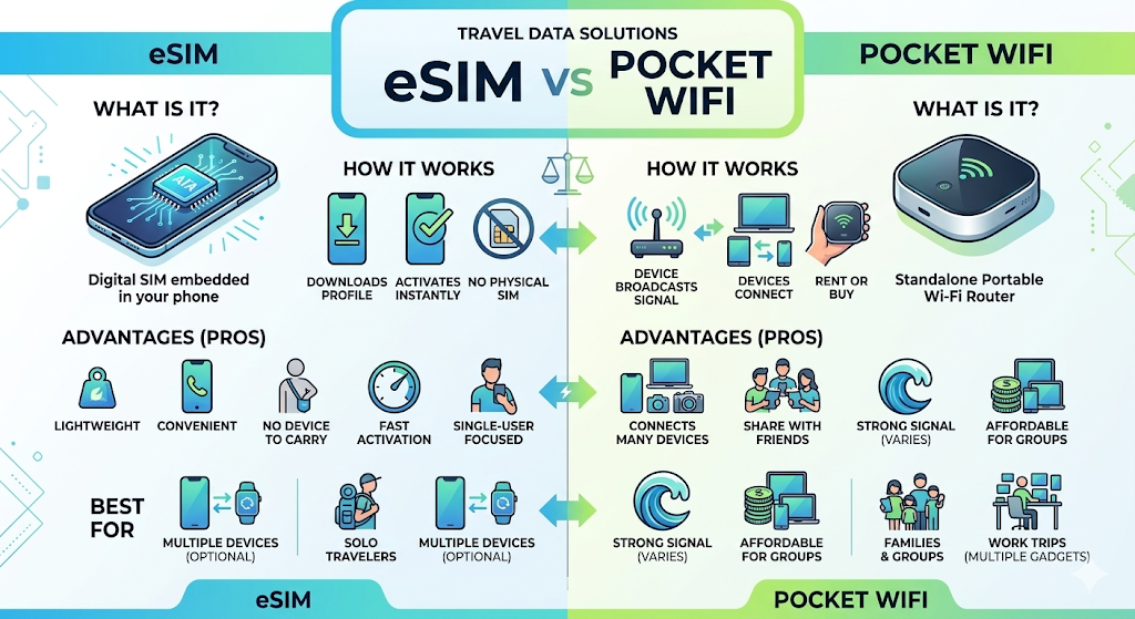 eSIM vs Pocket WiFi in Japan: 2026 Cost Comparison